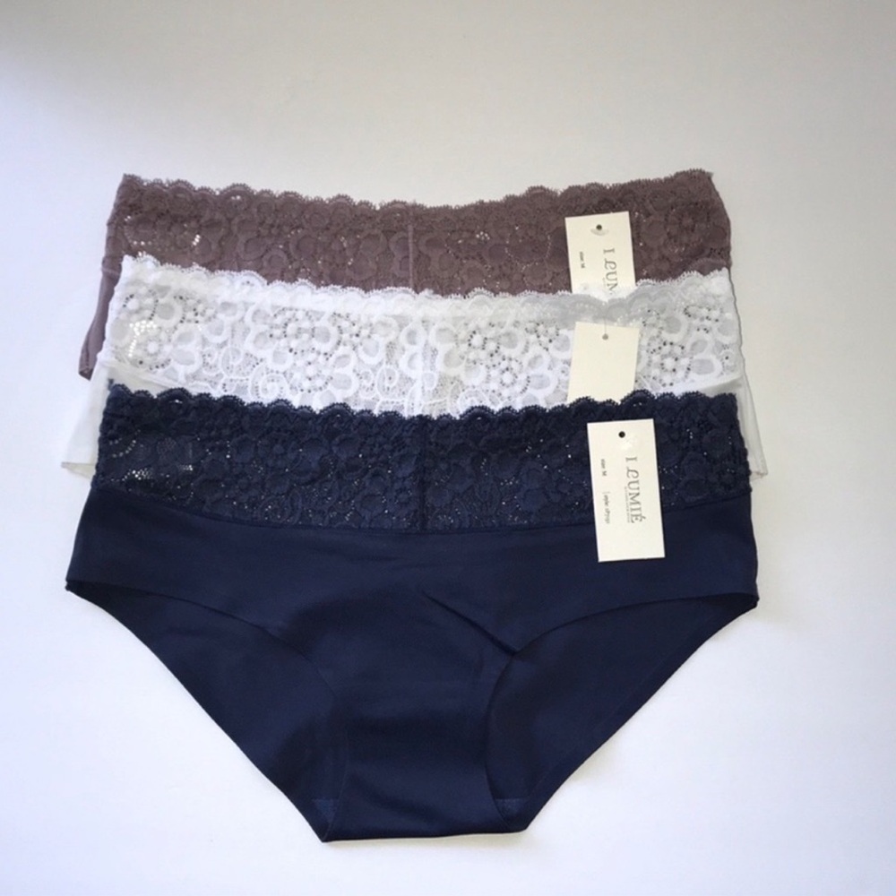 Bundle  3 pieces Lace Waistband Seamless Panties Underwear. NWT Ilys Lumie Brand